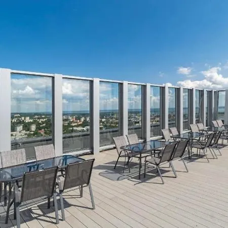 Hanza Tower Sunny 24 & Jacussi & Pool Daire Szczecin